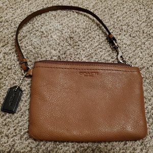 Brown Leather Wristlet